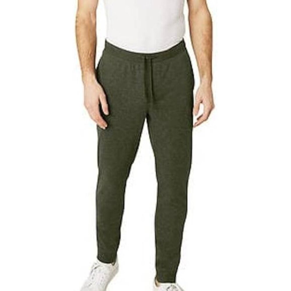 Weatherproof Vintage Men French Terry Slim Tapered Olive Jogger Pant size L NWOT